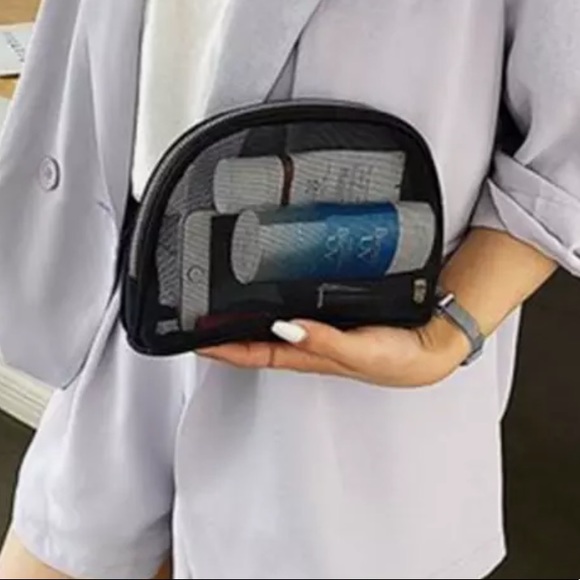 🎉 New Lux Mesh Transparent Makeup Bag - Picture 3 of 3